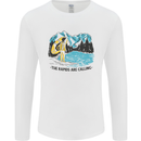 White Water Rafting Whitewater Rapids Calling Mens Long Sleeve T-Shirt White