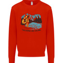 White Water Rafting Whitewater Rapids Calling Mens Sweatshirt Jumper Bright Red