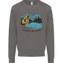 White Water Rafting Whitewater Rapids Calling Mens Sweatshirt Jumper Charcoal