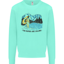 White Water Rafting Whitewater Rapids Calling Mens Sweatshirt Jumper Peppermint