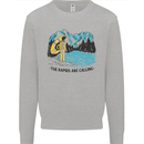 White Water Rafting Whitewater Rapids Calling Mens Sweatshirt Jumper Sports Grey