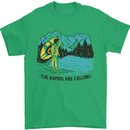 White Water Rafting Whitewater Rapids Calling Mens T-Shirt 100% Cotton Irish Green