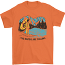 White Water Rafting Whitewater Rapids Calling Mens T-Shirt 100% Cotton Orange