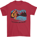 White Water Rafting Whitewater Rapids Calling Mens T-Shirt 100% Cotton Red
