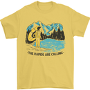 White Water Rafting Whitewater Rapids Calling Mens T-Shirt 100% Cotton Yellow