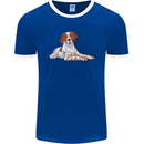 A Epagneul Breton Dog Mens Ringer T-Shirt FotL Royal Blue/White