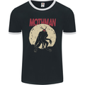 Mothman With Moon Background Mens Ringer T-Shirt FotL Black/White