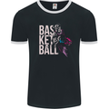 Basketball Player Mens Ringer T-Shirt FotL Black/White