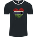 Love Gambia Flag Gambian Day Football Mens Ringer T-Shirt FotL Black/White