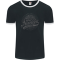 Distressed 39th Birthday Made In 1984 Mens Ringer T-Shirt FotL Black/White