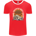 Crypto Not Crypt Funny Cryptocurrency Skulls Mens Ringer T-Shirt FotL Red/White