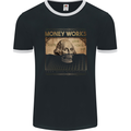 Money Works Cash Over Everything Hustle Mens Ringer T-Shirt FotL Black/White