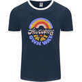 Awesome in My Own Way Different Autistic Mens Ringer T-Shirt FotL Navy Blue/White