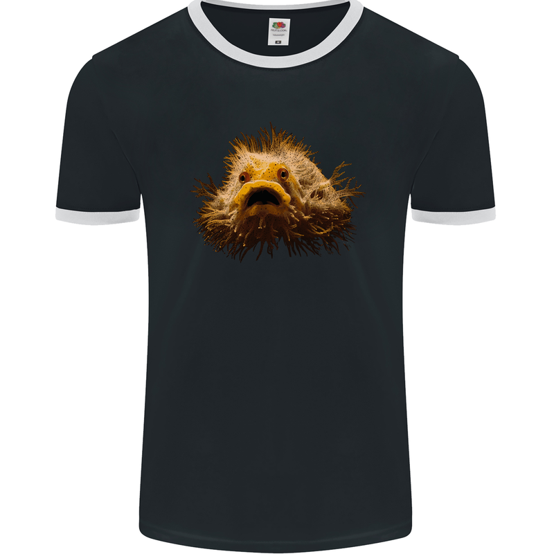 A Hairy Frogfish Mens Ringer T-Shirt FotL Black/White