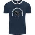 Tarantula Mum Funny Spider Mens Ringer T-Shirt FotL Navy Blue/White