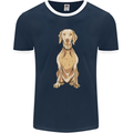 A Hungarian Vizsla Posing Dog Mens Ringer T-Shirt FotL Navy Blue/White