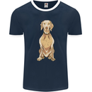 A Hungarian Vizsla Posing Dog Mens Ringer T-Shirt FotL Navy Blue/White