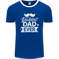 Fathers Day Daddest Dad Ever Mens Ringer T-Shirt FotL Royal Blue/White