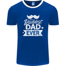 Fathers Day Daddest Dad Ever Mens Ringer T-Shirt FotL Royal Blue/White