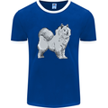 A Samoyed Dog Mens Ringer T-Shirt FotL Royal Blue/White