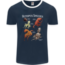 Octopus Species Scuba Diving Ocean Mens Ringer T-Shirt FotL Navy Blue/White