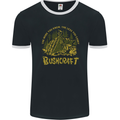 Bushcraft Funny Outdoor Persuits Camping Scouts Mens Ringer T-Shirt FotL Black/White