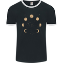 Moon Phases Eclipse Full Moon Supermoon Mens Ringer T-Shirt FotL Black/White