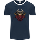 A Steampunk Viking Mens Ringer T-Shirt FotL Navy Blue/White