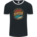 73rd Birthday  Vintage Made In 1950 Mens Ringer T-Shirt FotL Black/White