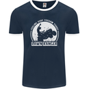 Lawn Ranger Funny Gardening Gardener Mens Ringer T-Shirt FotL Navy Blue/White
