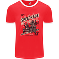 Speedrace Motorcycle Side Car Motorbike Mens Ringer T-Shirt Red/White