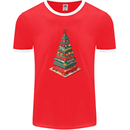 Christmas Board Games Xmas Tree Mens Ringer T-Shirt FotL Red/White