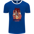 Dungeons & Llamas Role Play Games RPG Mens Ringer T-Shirt FotL Royal Blue/White