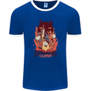Dungeons & Llamas Role Play Games RPG Mens Ringer T-Shirt FotL Royal Blue/White