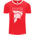 Sparta Helmet Bodybuilding Training Gym Mens Ringer T-Shirt FotL Red/White