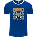 Prost German Oktoberfest Beer Mens Ringer T-Shirt FotL Royal Blue/White