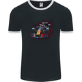 Motorsports Car Formula Mens Ringer T-Shirt FotL Black/White