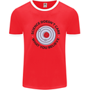 Science Doesnt Care Atheism Atheist Funny Mens Ringer T-Shirt Red/White
