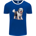 Old English Sheepdog Dog Mens Ringer T-Shirt FotL Royal Blue/White