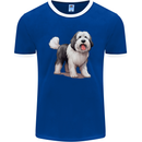 Old English Sheepdog Dog Mens Ringer T-Shirt FotL Royal Blue/White