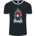 Yule Yeti Funny Christmas Bigfoot Sasquatch Xmas Mens Ringer T-Shirt FotL Black/White