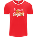 Dragon Spirit Fantasy Mens Ringer T-Shirt FotL Red/White