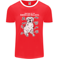 American Bulldog Anatomy Funny Dog Mens Ringer T-Shirt FotL Red/White