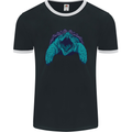 Alligator Snapping Turtle Mens Ringer T-Shirt FotL Black/White