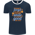 Wear Your Smile Feel Good Happy Joy Love Mens Ringer T-Shirt FotL Navy Blue/White