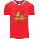 A Naked Banana Cold in Bed Mens Ringer T-Shirt Red/White