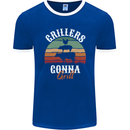 Grillers Gonna Grill BBQ Food Mens Ringer T-Shirt FotL Royal Blue/White