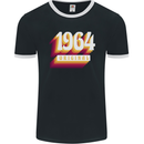 Retro 59th Birthday Original 1964 Mens Ringer T-Shirt FotL Black/White
