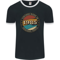 38th Birthday  Vintage Made In 1985 Mens Ringer T-Shirt FotL Black/White
