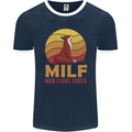 MILF Man I Love Foxes Fox Mens Ringer T-Shirt FotL Navy Blue/White